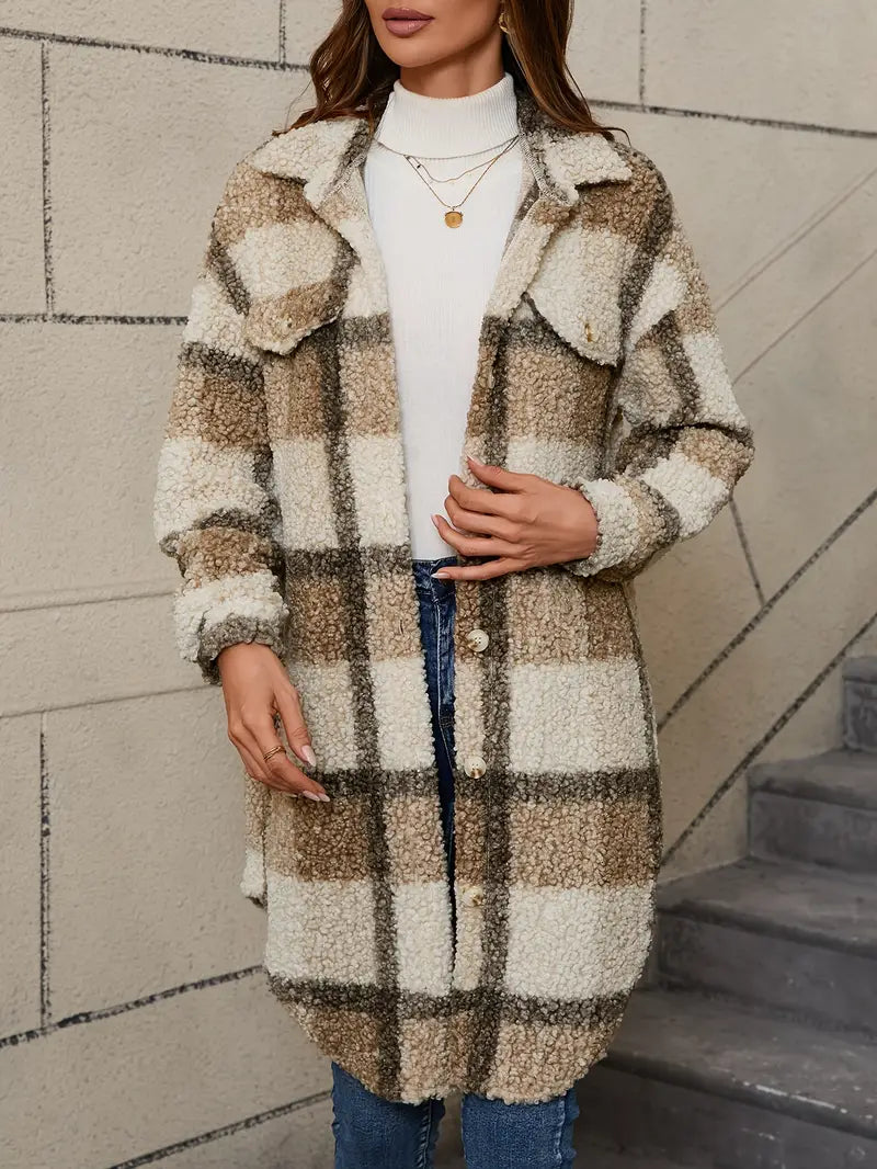 Plaid Longline Weather-Ready Jacket