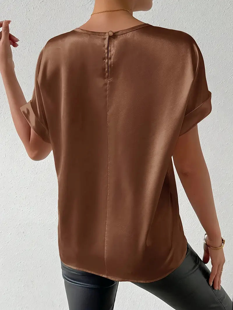 Crease-Resist Batwing Blouse