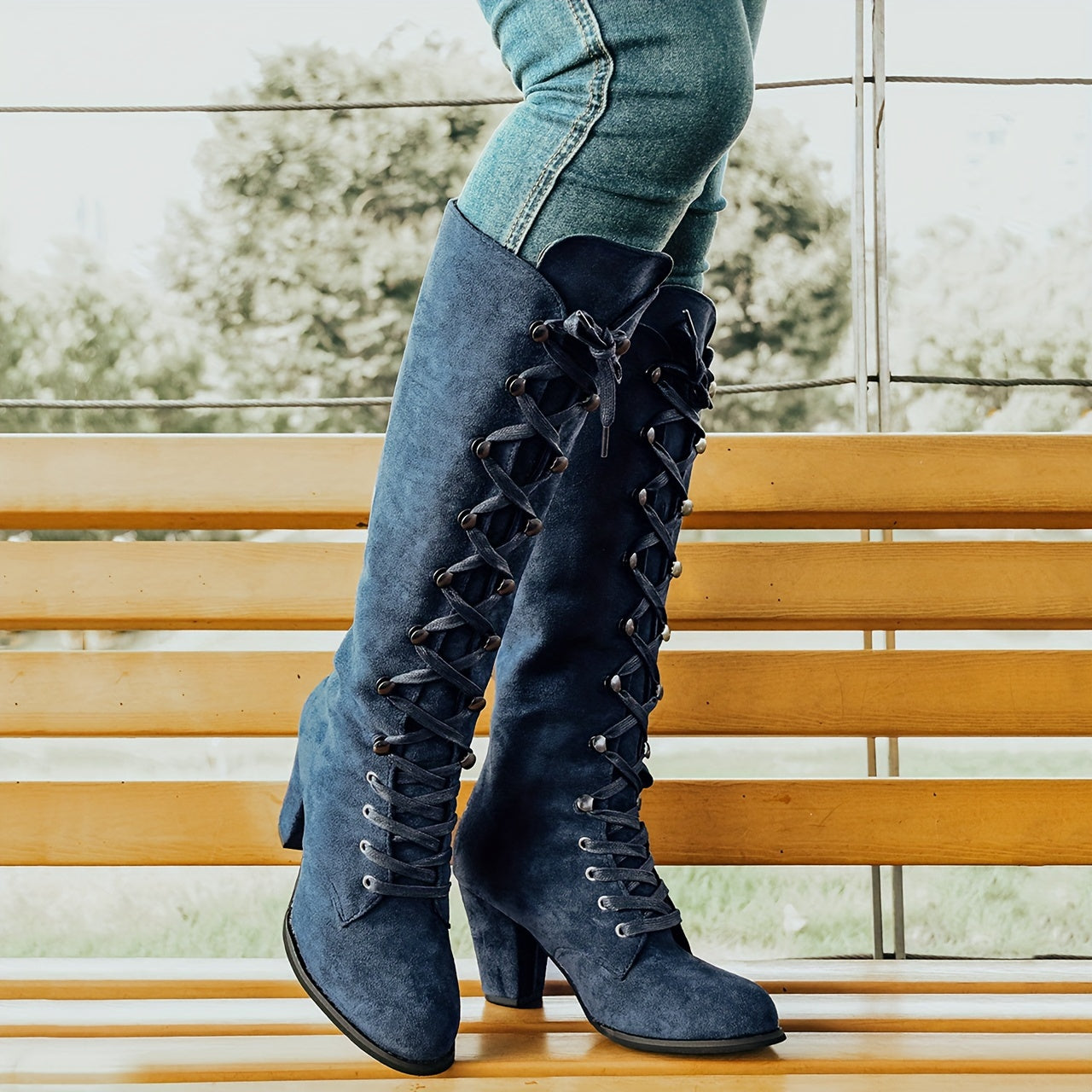 Stability-Boost Knee-High Boots