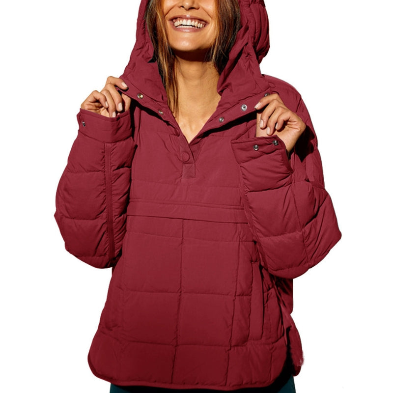 Water-Resistant Hooded Pullover