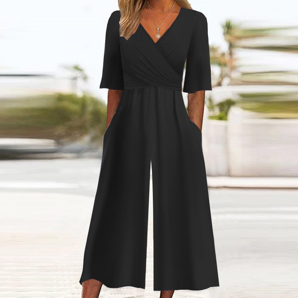 Black Soft-Stretch Jumpsuit