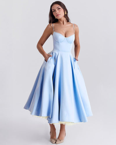 Fairytale Satin Midi Dress