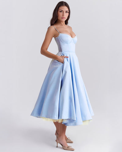 Fairytale Satin Midi Dress