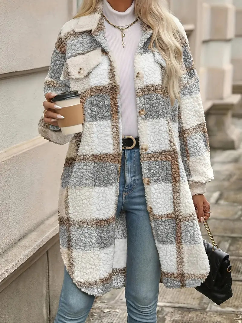 Plaid Longline Weather-Ready Jacket