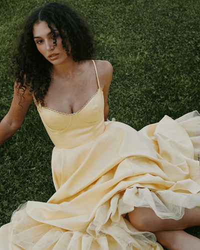 Fairytale Satin Midi Dress