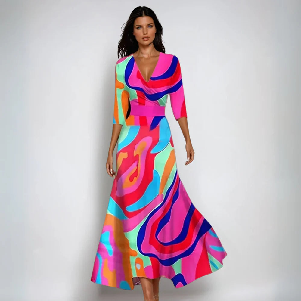 Confident Elegance Sleeved Dress