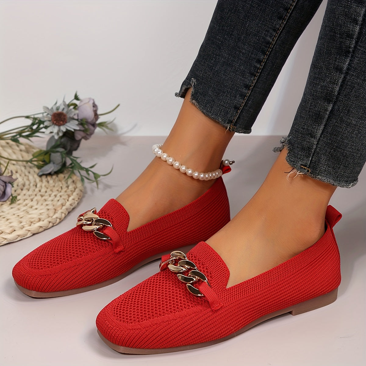Cloud-Soft Knit Flats