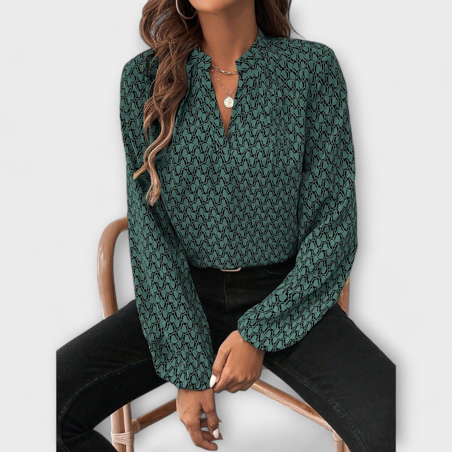 Elegant Geometric Blouse
