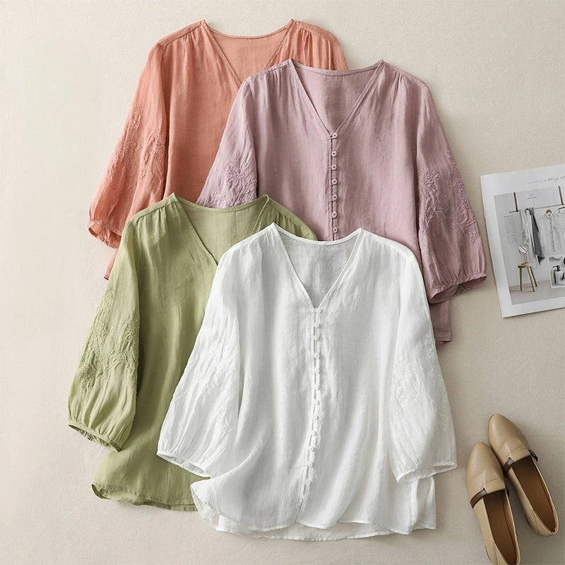 Elegance Linen Blouse