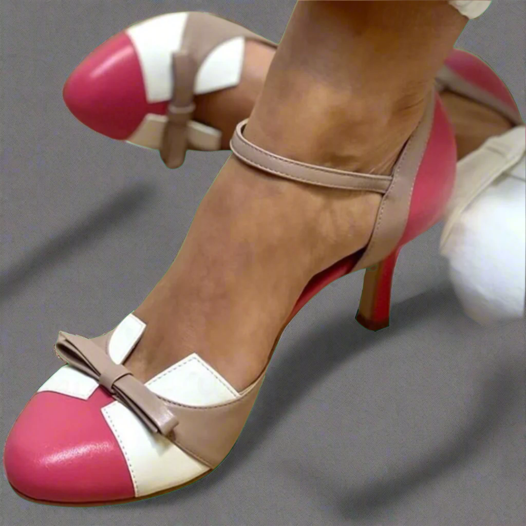 Retro-Chic Bow Heels