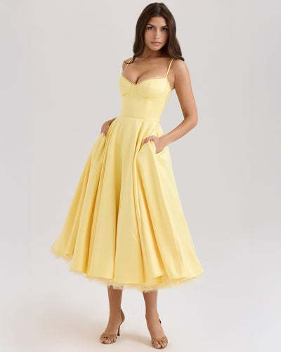 Fairytale Satin Midi Dress