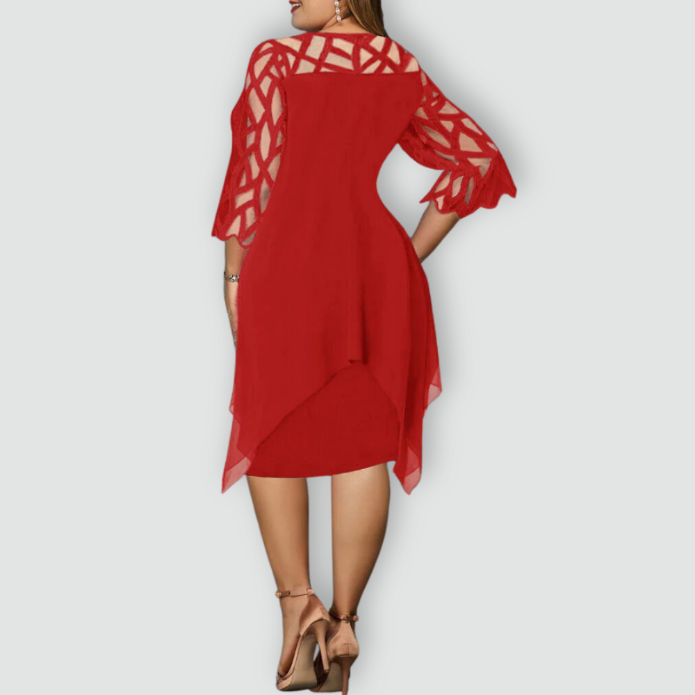 Effortless Elegance Lace Midi Dress