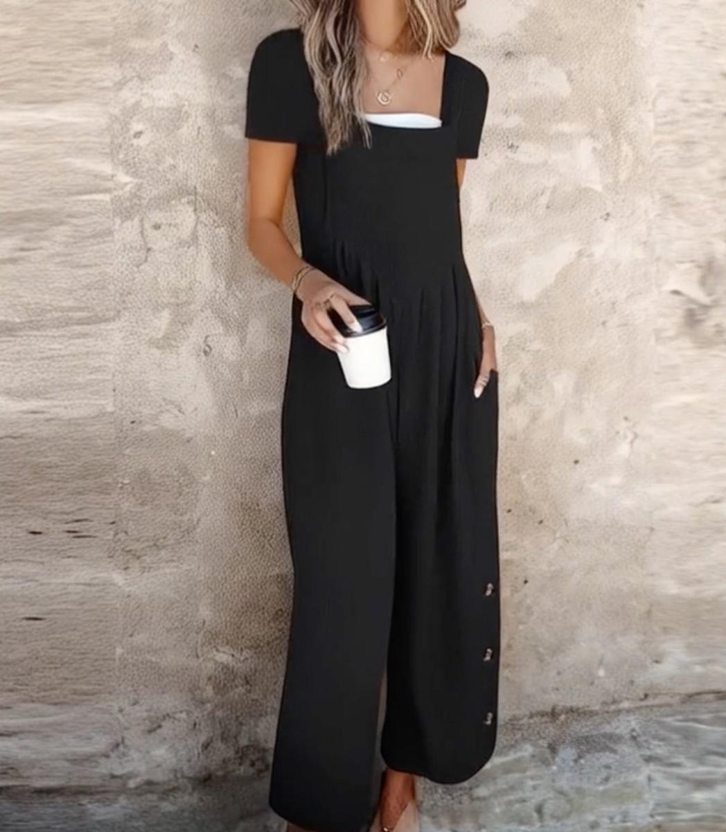 Sculpting Short-Sleeved Jumpsuit