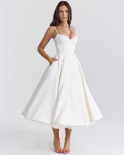 Fairytale Satin Midi Dress