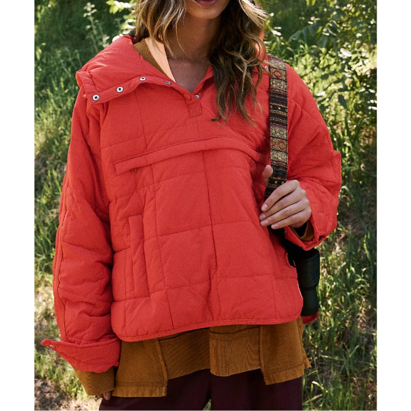 Water-Resistant Hooded Pullover