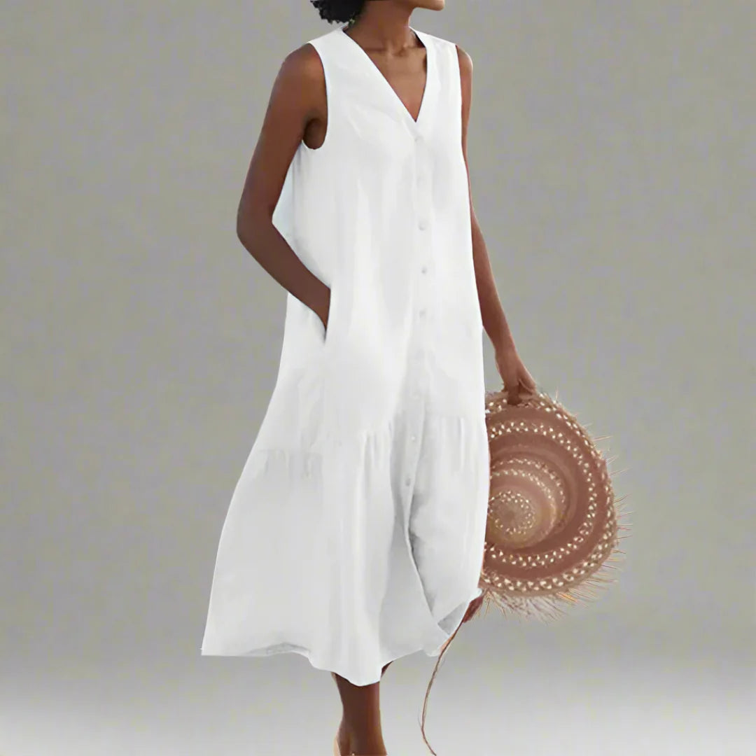 Cooling V-Neck Dress