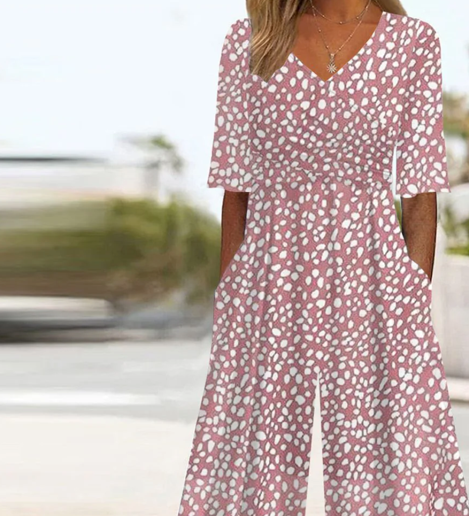 Pocket-Perfect Pink Jumpsuit