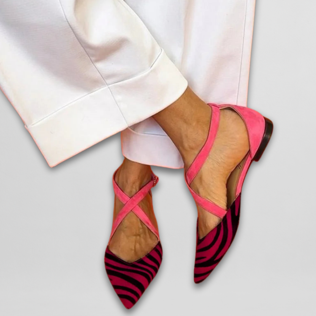 Glam Zebramuster Ballerinas