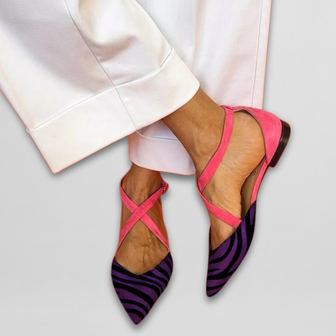 Glam Zebramuster Ballerinas