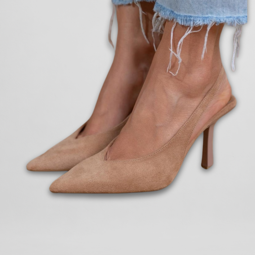 Elegant Nude Slingback Pumps
