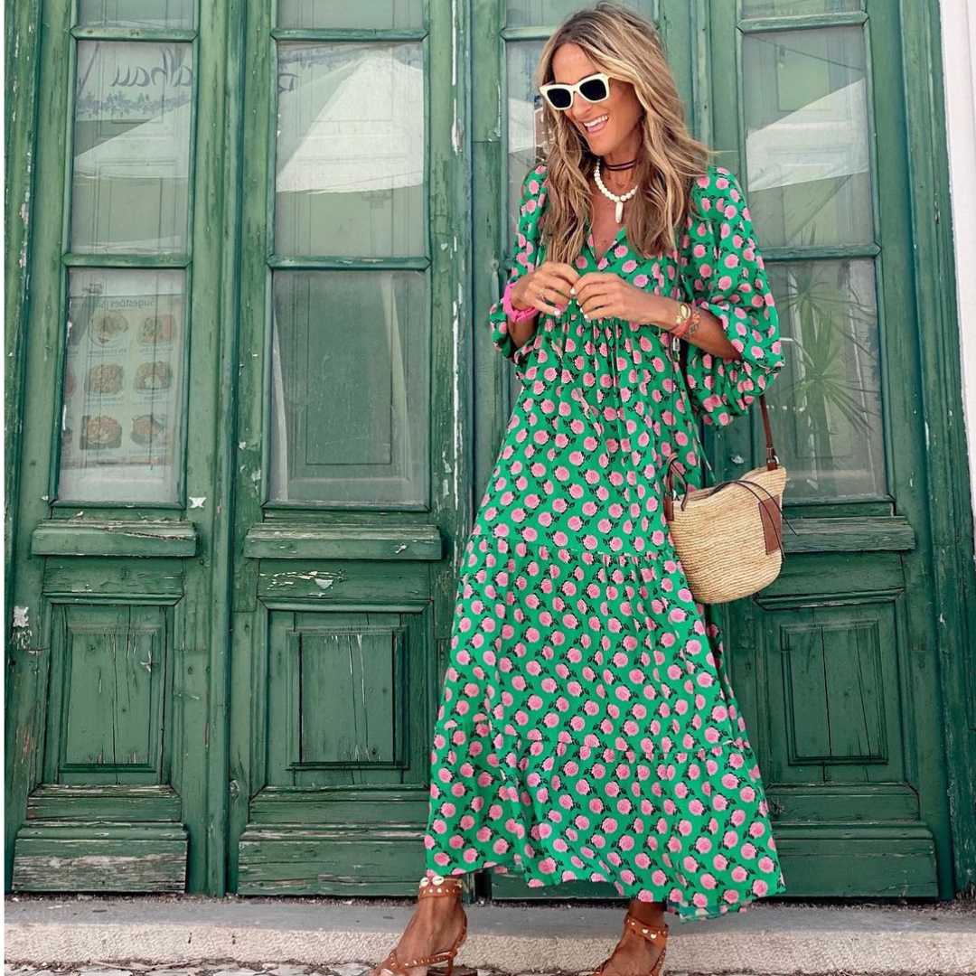 Breezy Geometric Spring Dress
