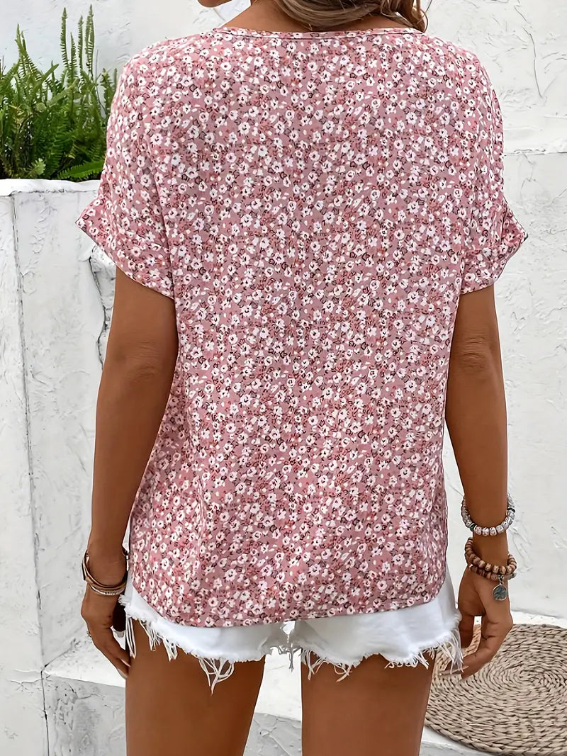 Airy-Fit Floral Blouse