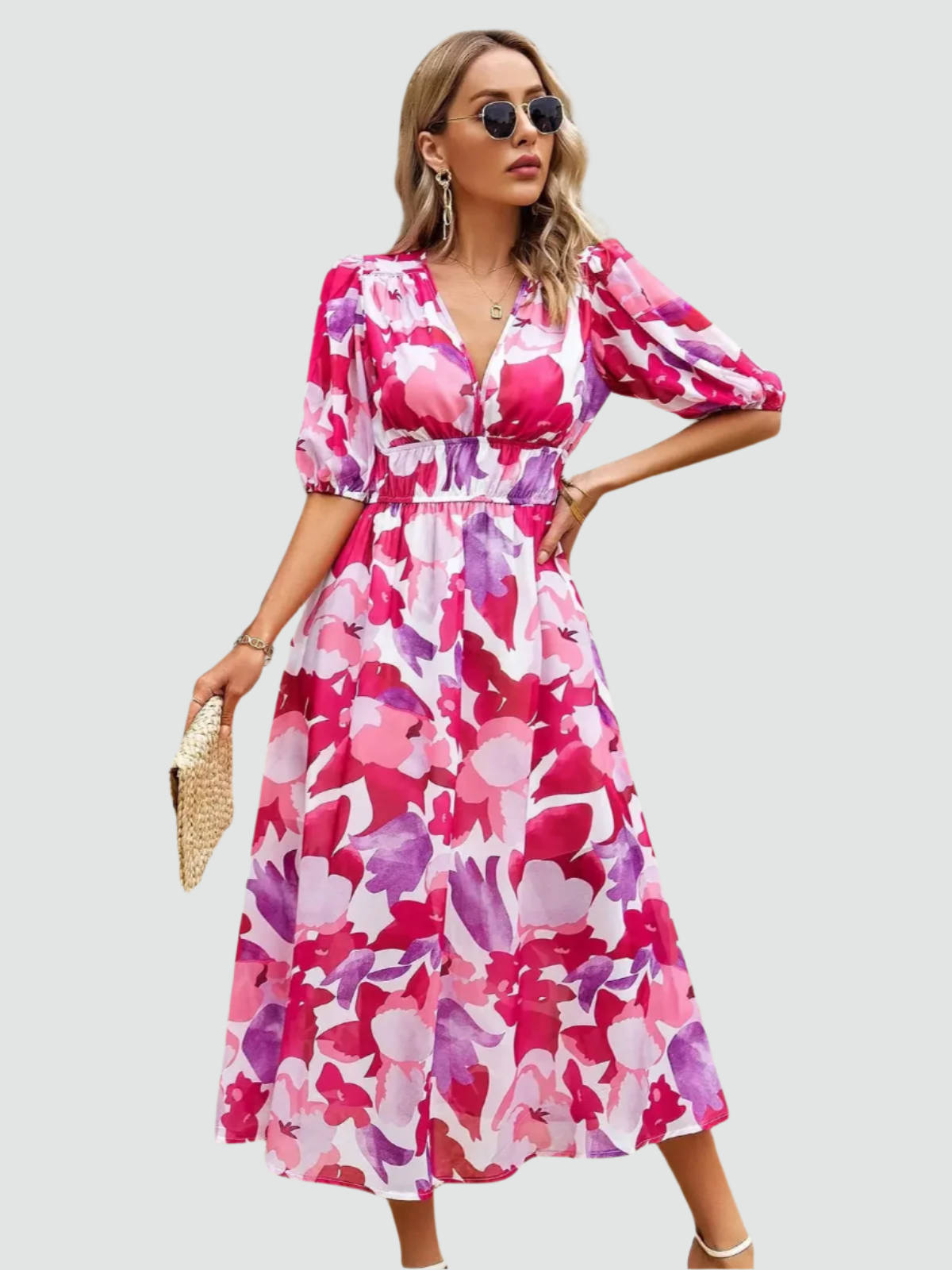Flattering Summer Floral Dress