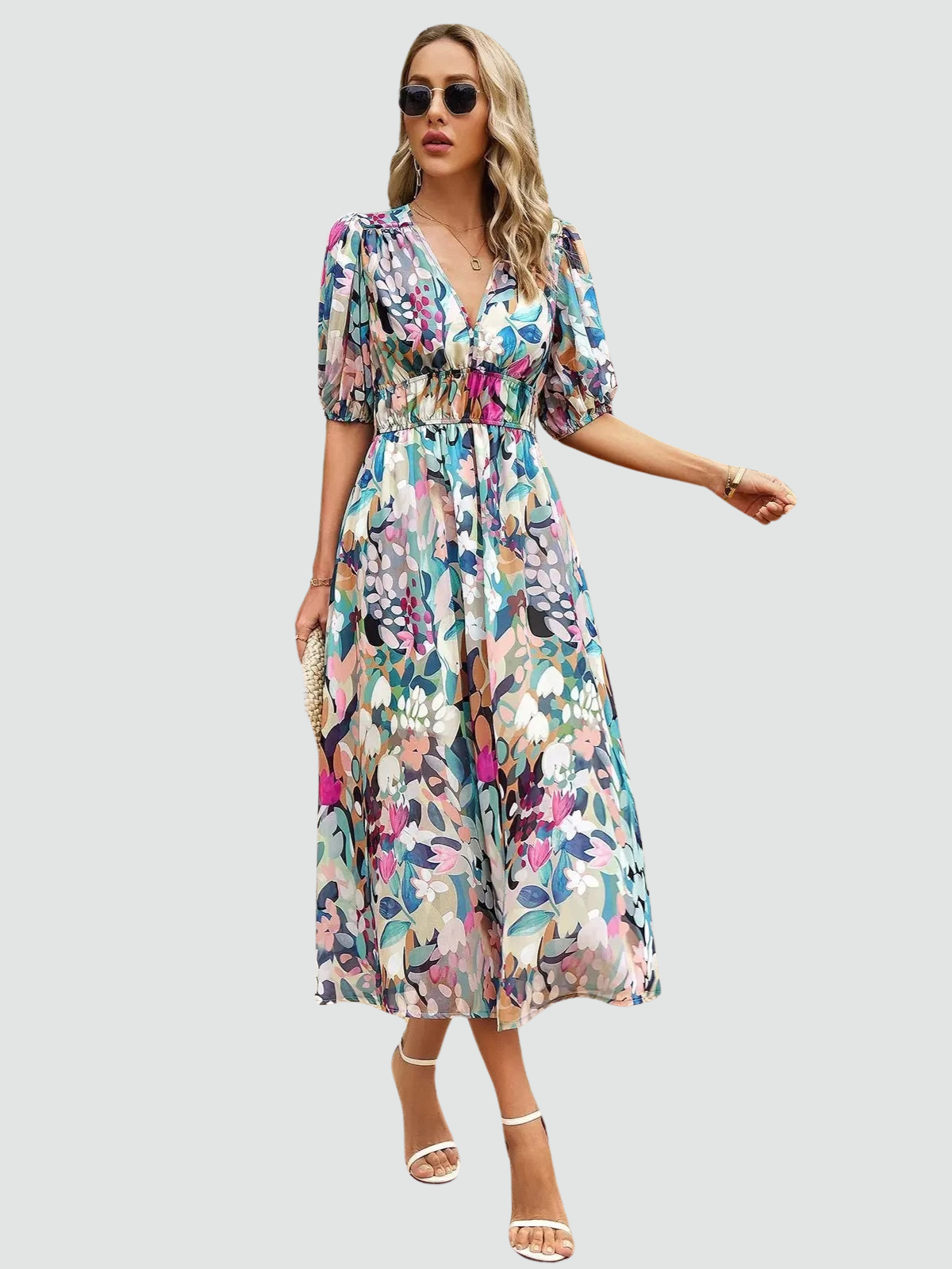 Flattering Summer Floral Dress