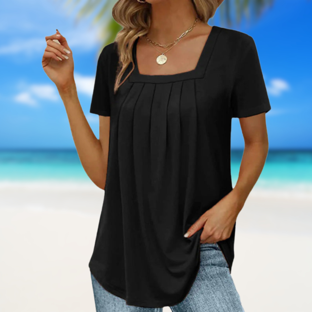 Cooling Square-Neck Blouse