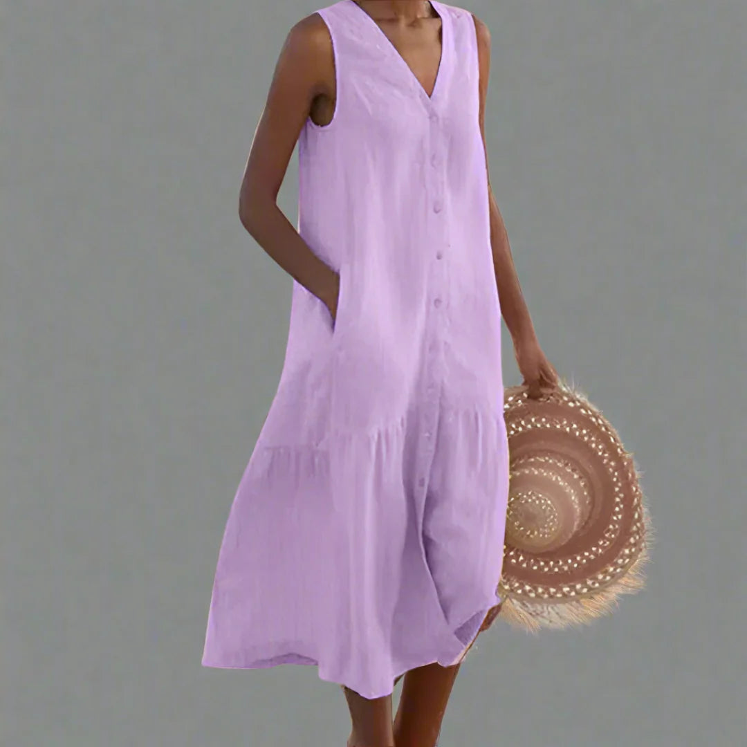 Cooling V-Neck Dress