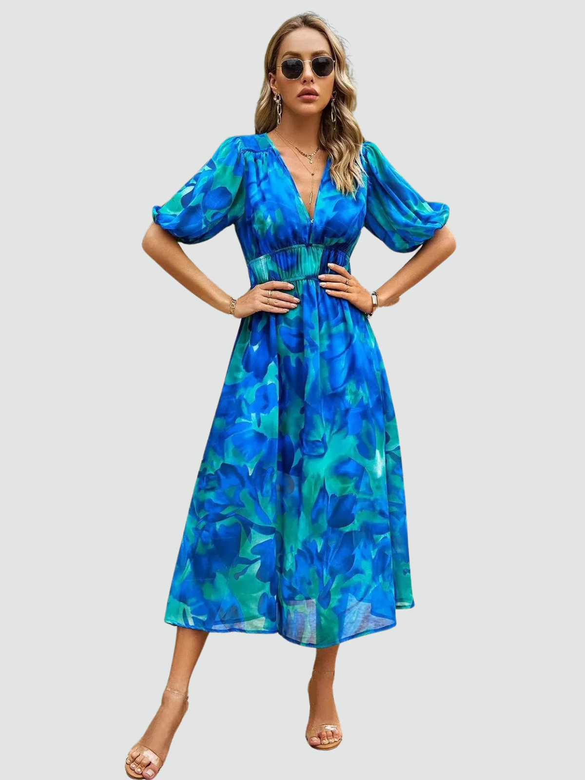 Flattering Summer Floral Dress