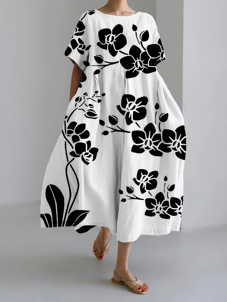 Flowing Elegance Floral Dress