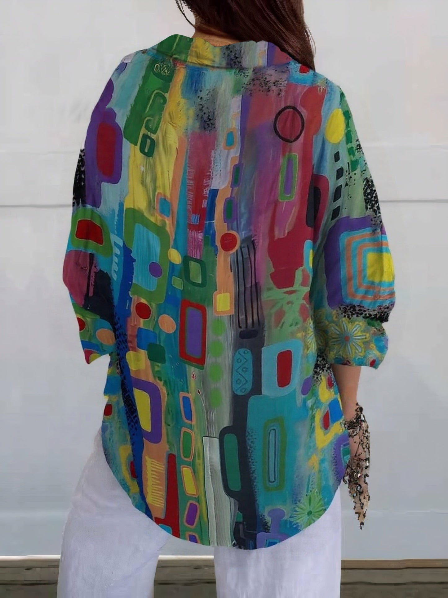 Elegance-Stretch Button-Up Shirt