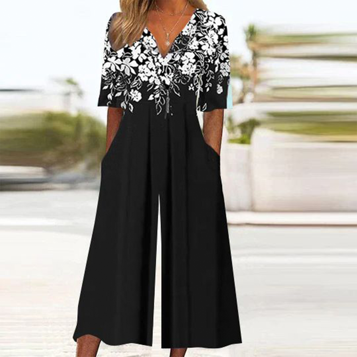 Flattering Floral Jumpsuit
