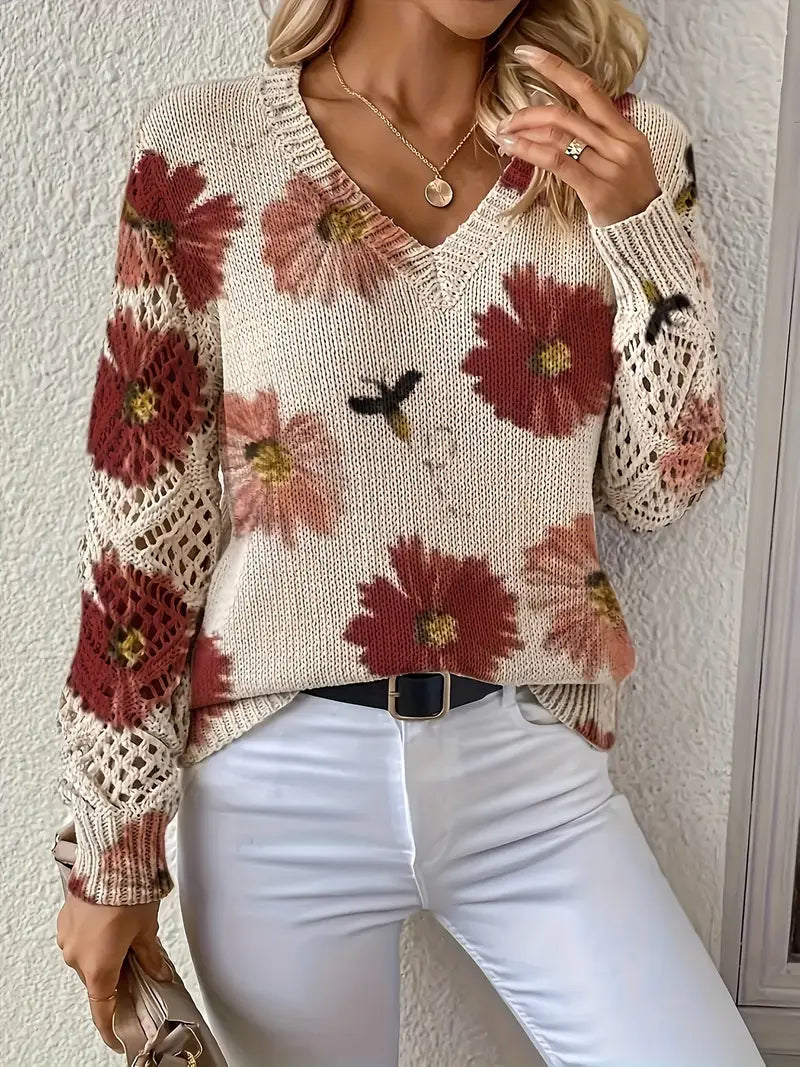Floral Easy-Care Jumper