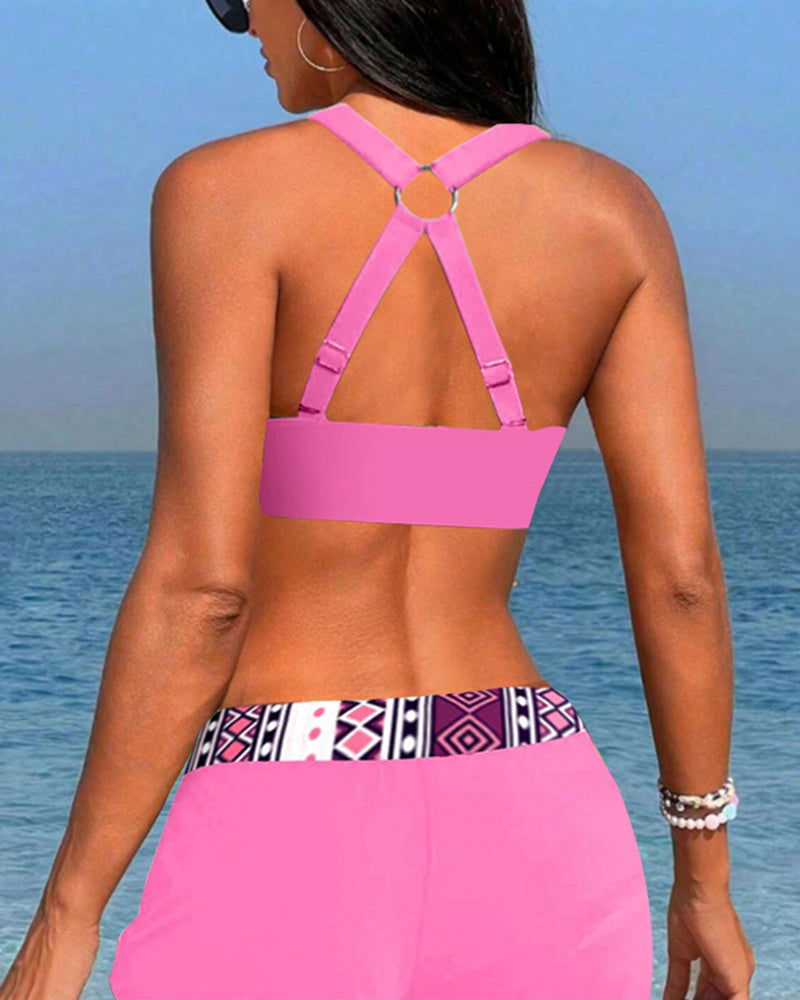 Elegant High-Waist Tankini