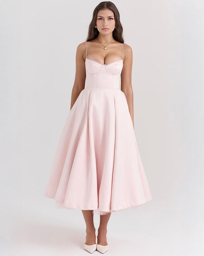Fairytale Satin Midi Dress