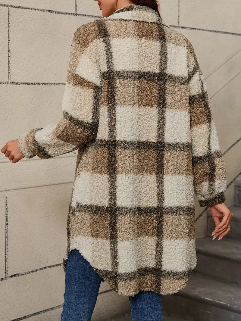 Plaid Longline Weather-Ready Jacket