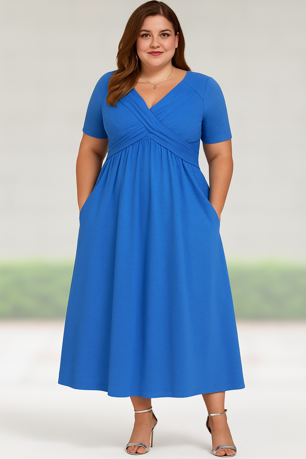 Elegant-Flare Midi Dress
