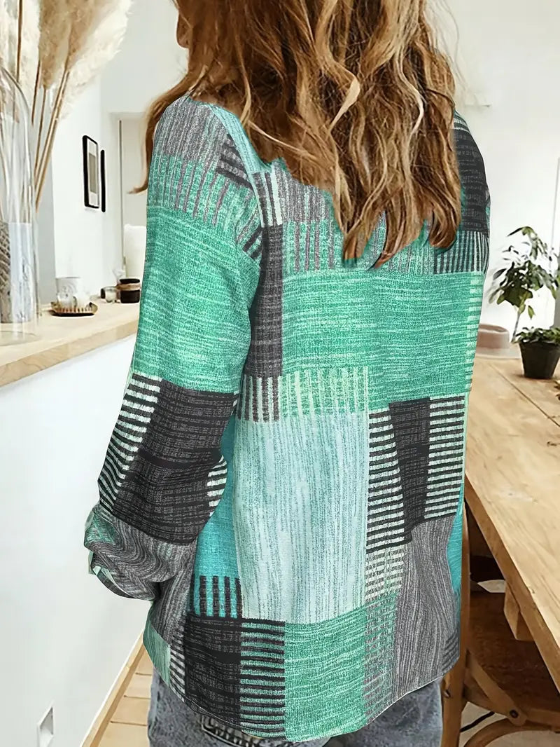 Easy-Care Colour-Block Blouse