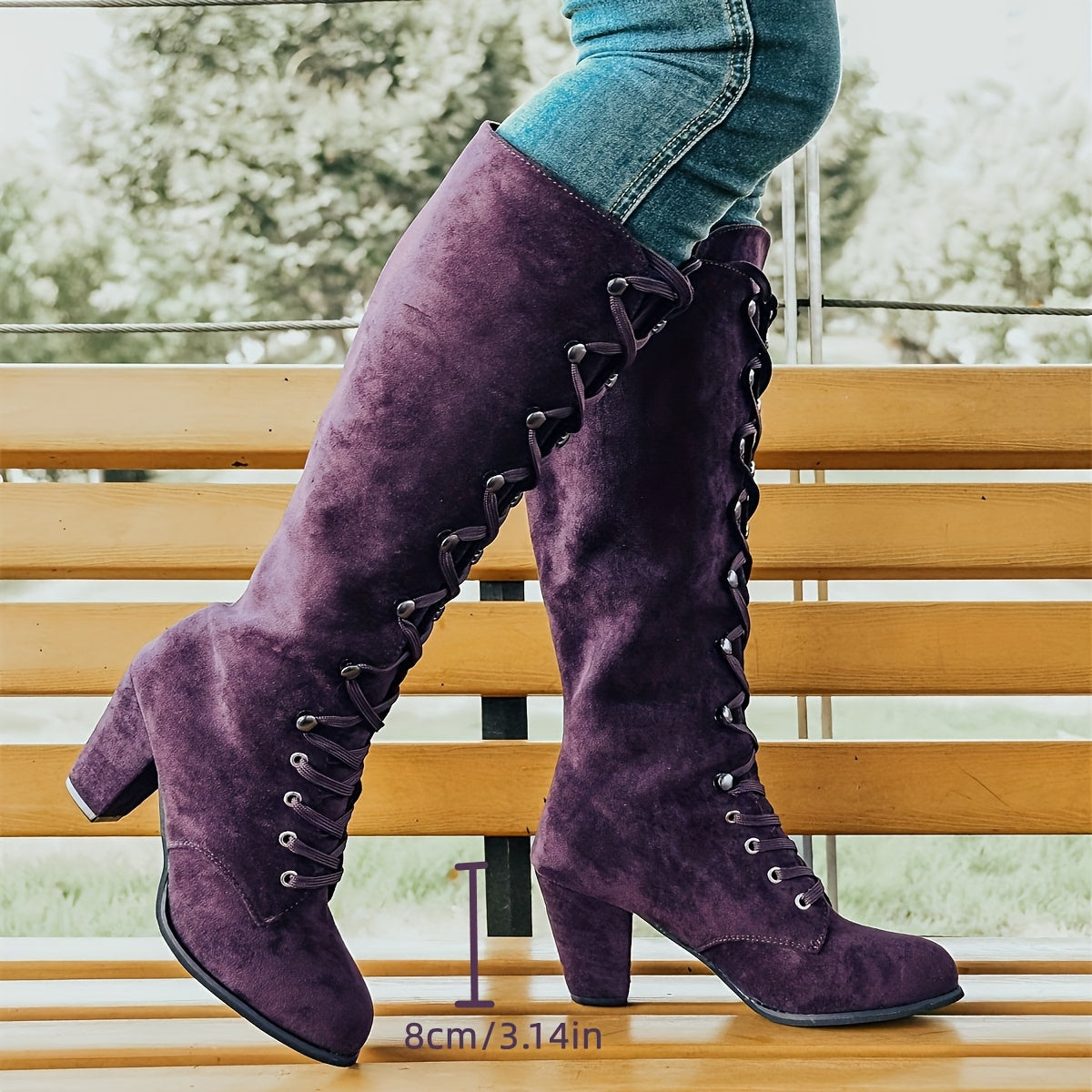 Stability-Boost Knee-High Boots