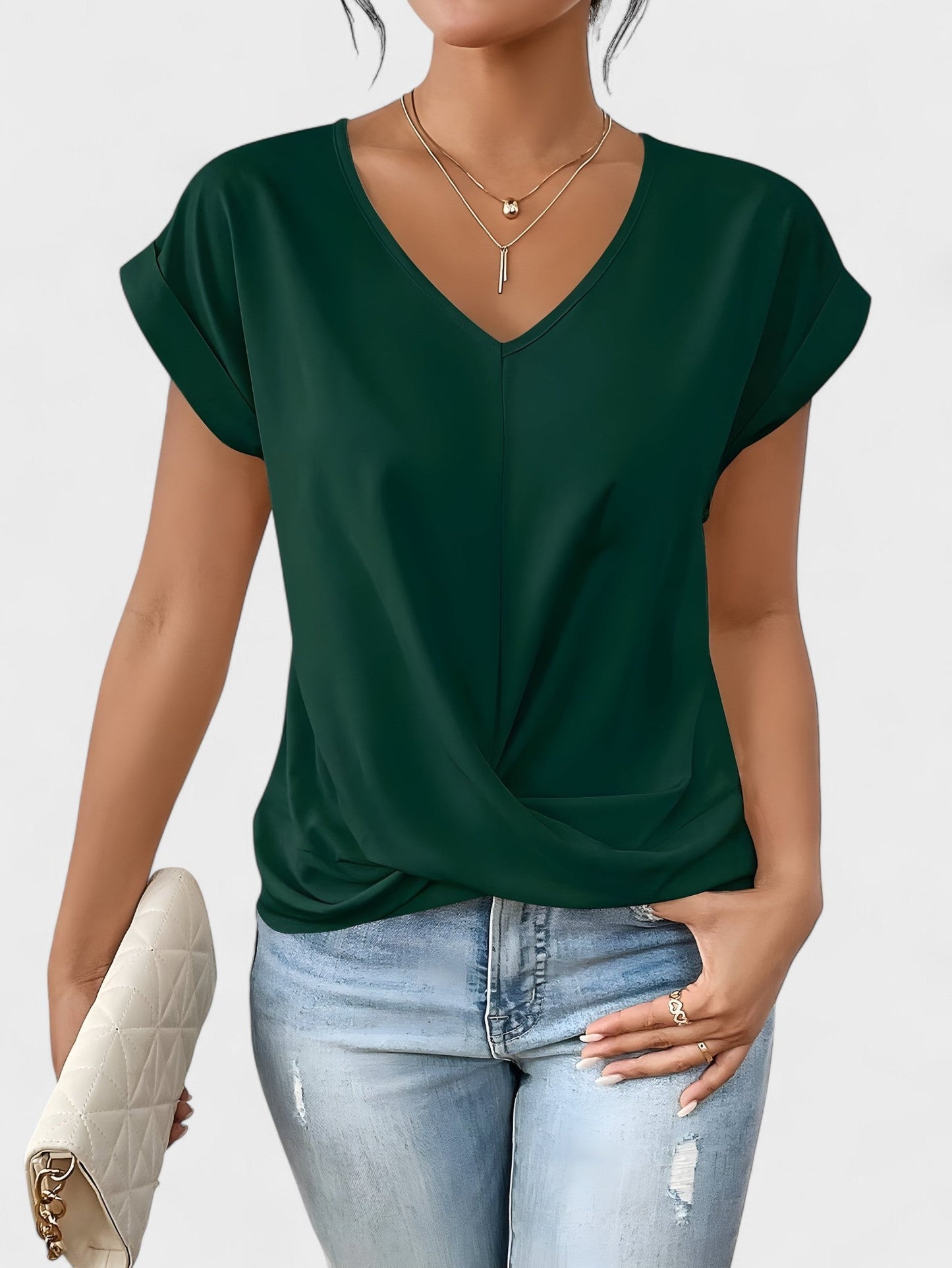 Mauve Twist-Front Top