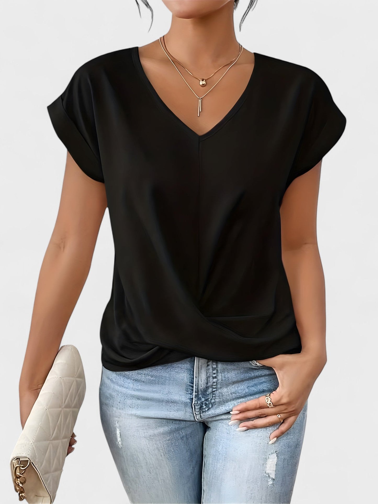 Mauve Twist-Front Top