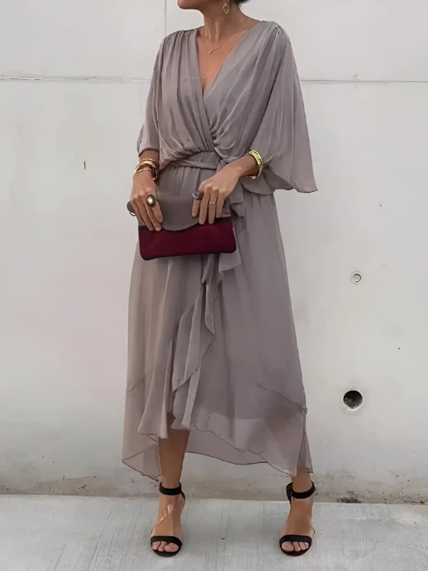 Effortless Elegance Wrap Midi Dress