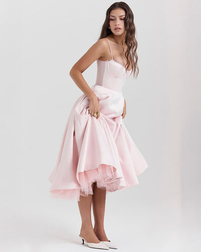 Fairytale Satin Midi Dress