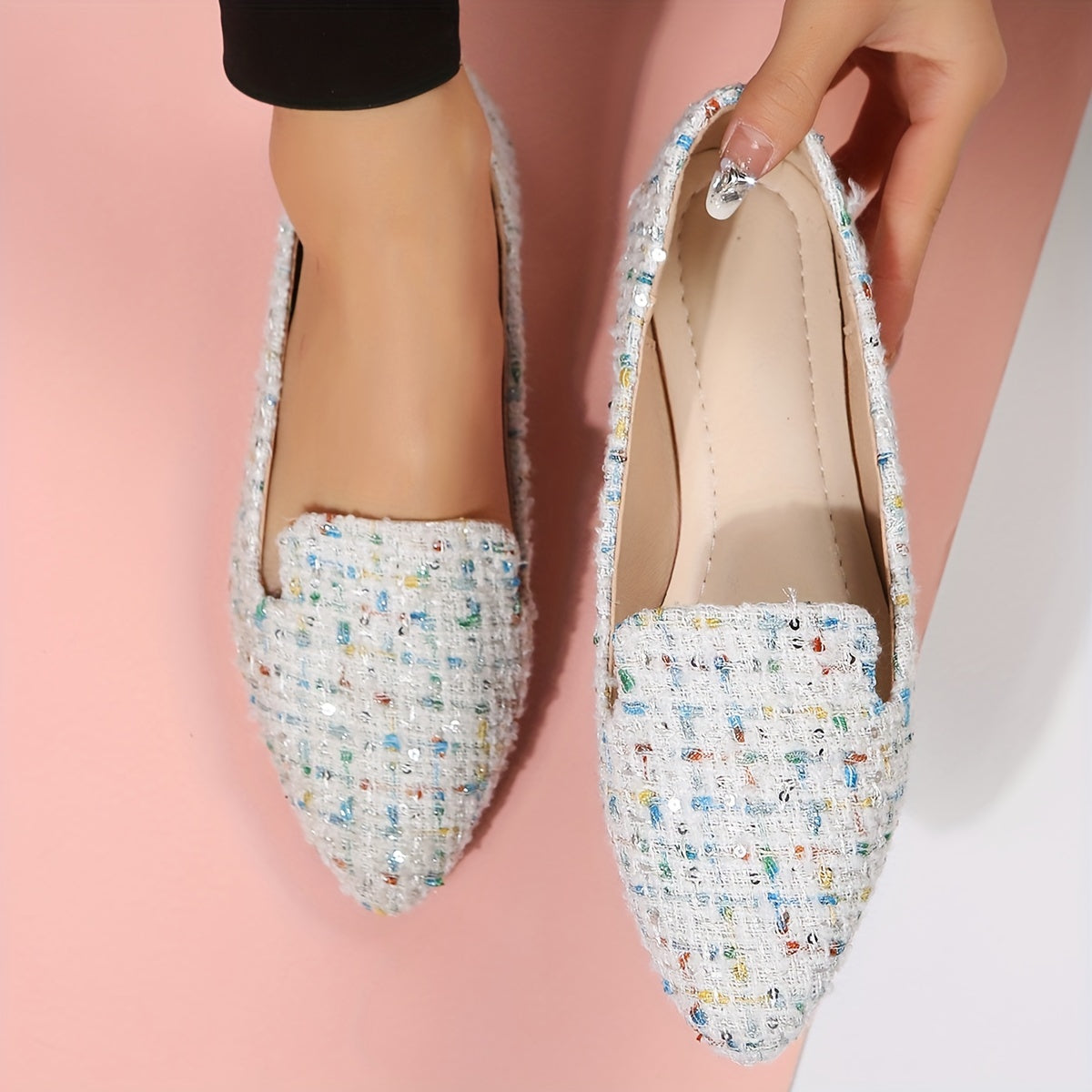 Easy-Care Plaid Flats