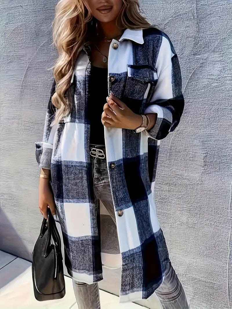 Plaid Soft-Touch Jacket