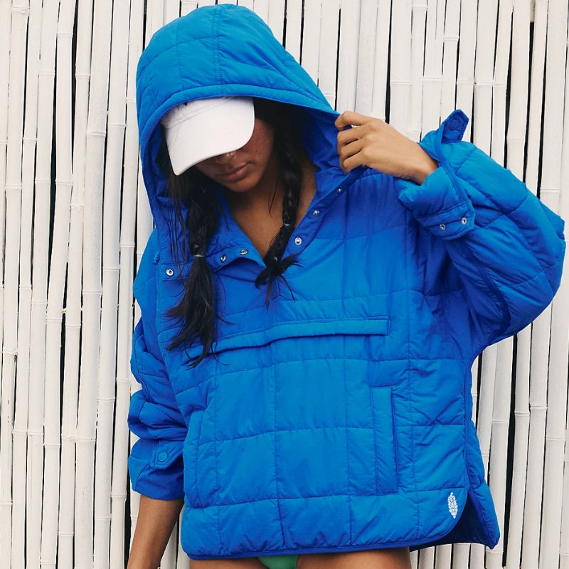 Water-Resistant Hooded Pullover