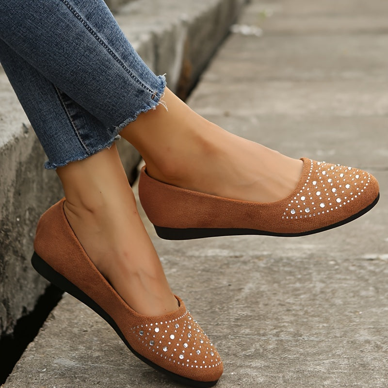 Easy-Care Round-Toe Flats
