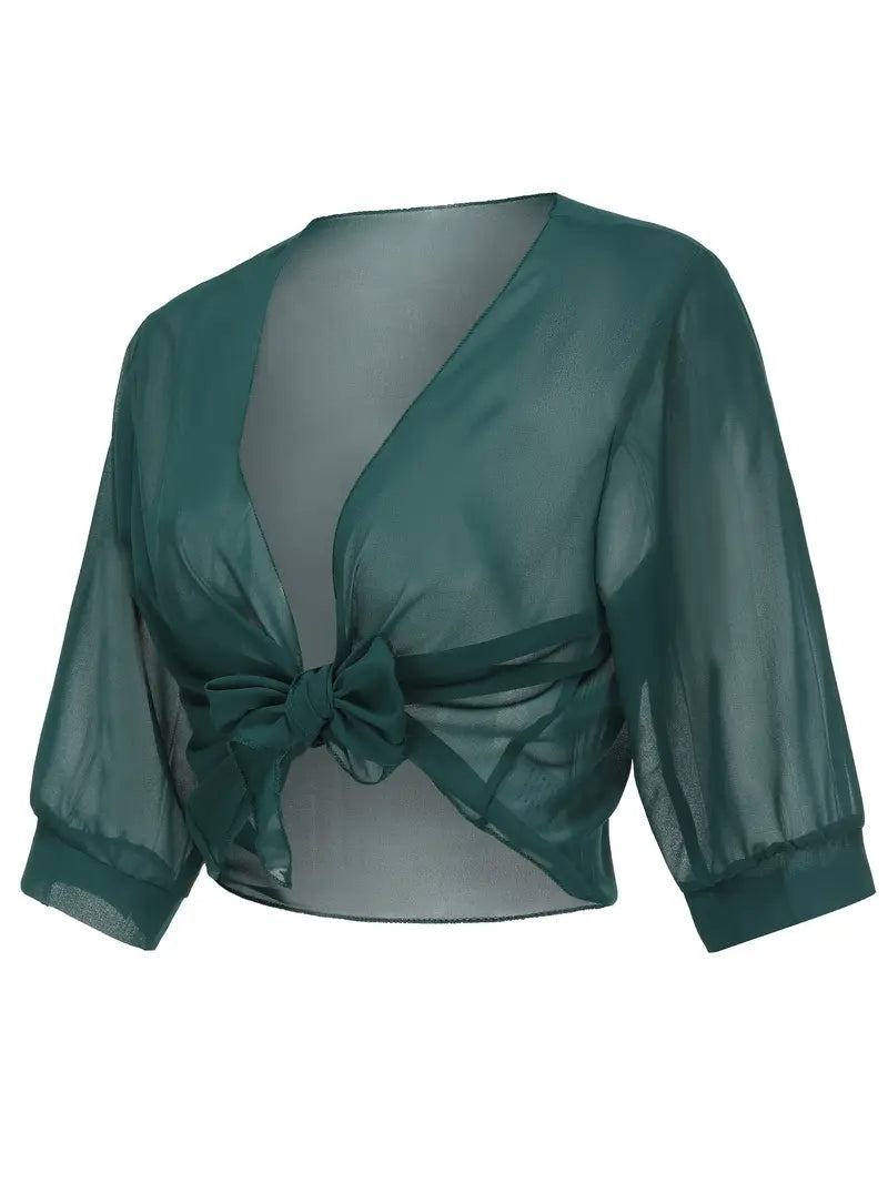 Flattering Tie-Neck Blouse